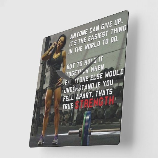 フィットネスおよび体育館の刺激 スクエア壁時計 (傾斜)