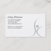 フィットネスおよび栄養士-名刺 名刺 (裏面)