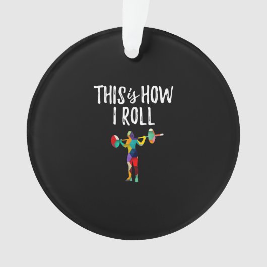 フィットネスこれが私のジム転がボディビル女の子の方法である オーナメント (正面)