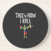 フィットネスこれが私のジム転がボディビル女の子の方法である コースター (正面)