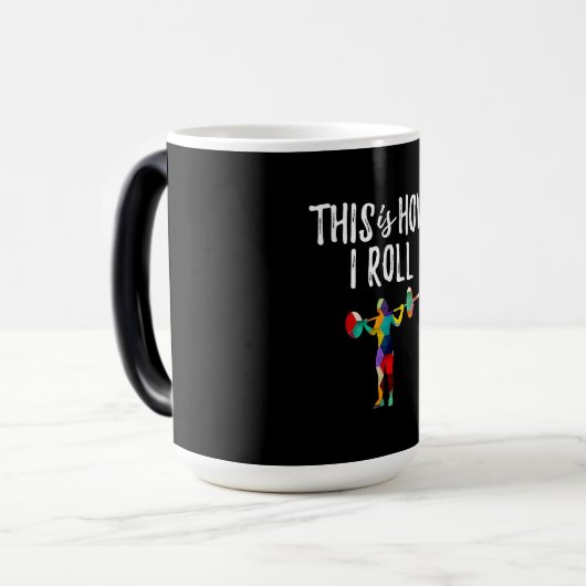 フィットネスこれが私のジム転がボディビル女の子の方法である モーフィングマグカップ (正面左)