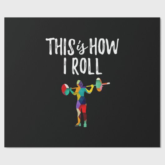 フィットネスこれが私のジム転がボディビル女の子の方法である ラッピングペーパー (フラット)