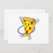 フィットネスでのピザとフィットネスタイヤ.PNG ポストカード (正面/裏面)