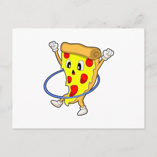 フィットネスでのピザとフィットネスタイヤ.PNG ポストカード (正面)