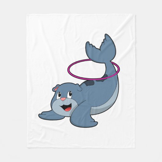 フィットネスでシールフィットネスタイヤ.PNG フリースブランケット (正面)