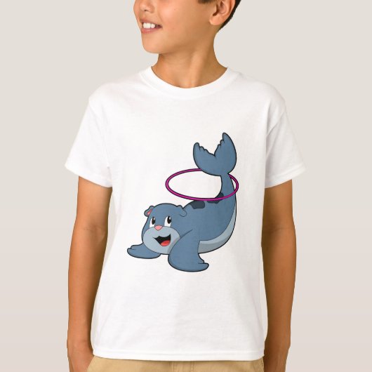 フィットネスでシールフィットネスタイヤ.PNG Tシャツ (正面)