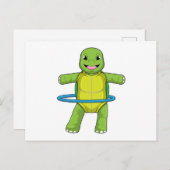 フィットネスでタイヤがフィットネスなトカゲ ポストカード (正面/裏面)