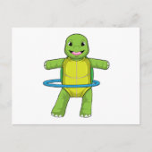 フィットネスでタイヤがフィットネスなトカゲ ポストカード (正面)