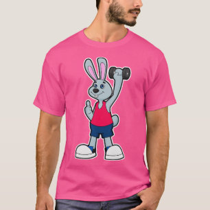 フィットネスでダンベルを持ったウサギ1 Tシャツ