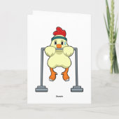 フィットネスでチキンを引っ張る カード (裏面)