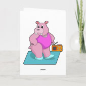 フィットネスでラジオを聴くカバ.PNG カード (裏面)