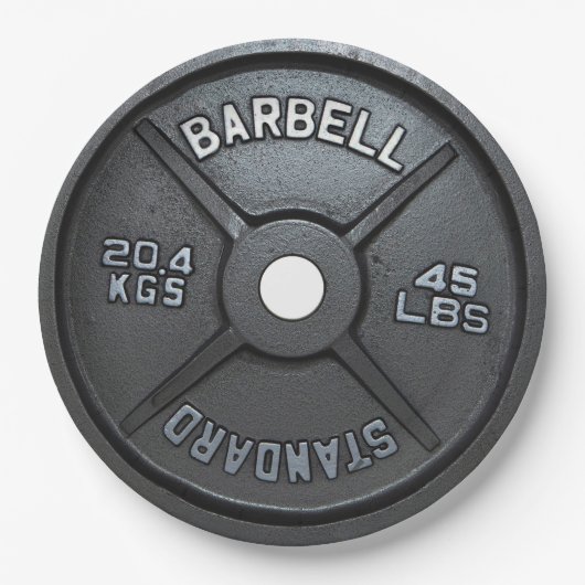 フィットネスとジムのモチベーション ペーパープレート (正面)