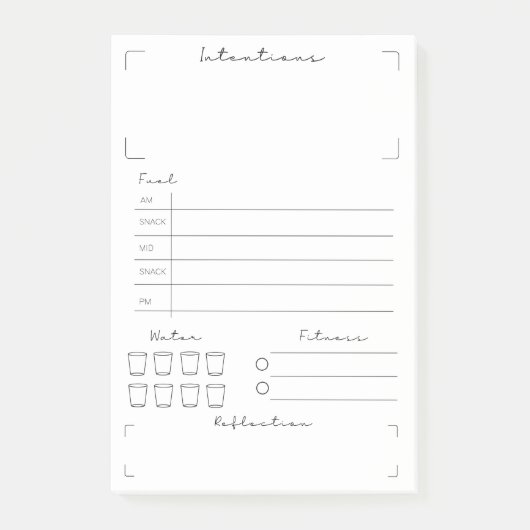 フィットネスとヘルストラッカー ポストイット (正面)