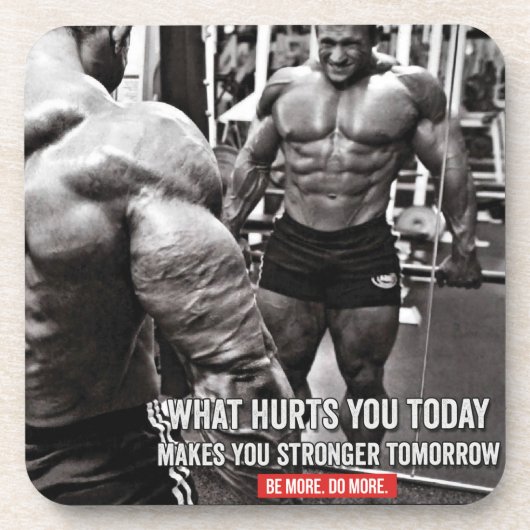 フィットネスとボディビル動機 コースター (正面)