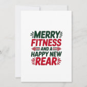 フィットネスとメリーハッピーニューリアフィットネスクリスマス サンキューカード (正面)