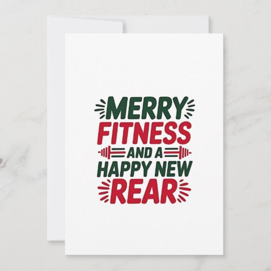 フィットネスとメリーハッピーニューリアフィットネスクリスマス サンキューカード (正面)