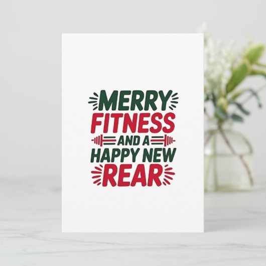 フィットネスとメリーハッピーニューリアフィットネスクリスマス サンキューカード (スタンド正面)
