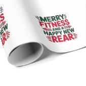 フィットネスとメリーハッピーニューリアフィットネスクリスマス ラッピングペーパー (ロールコーナー)