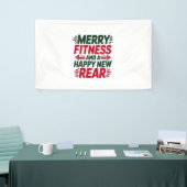 フィットネスとメリーハッピーニューリアフィットネスクリスマス 横断幕 (トレードショー)