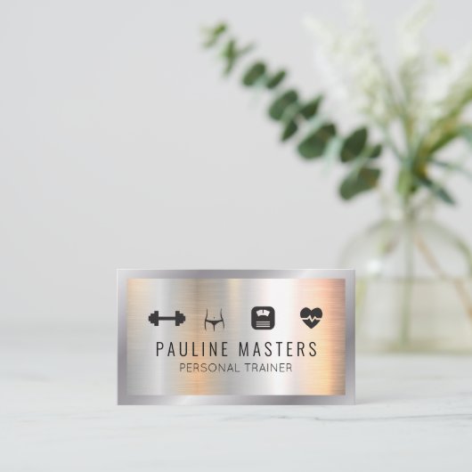 フィットネスと栄養 |パーソナルトレーナー予定 予約カード (スタンド正面)