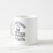 フィットネスにはまってる コーヒーマグカップ (正面左)