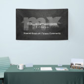 フィットネスによって傷付けられる暗いモノグラムのプロフェッショナル 横断幕 (トレードショー)