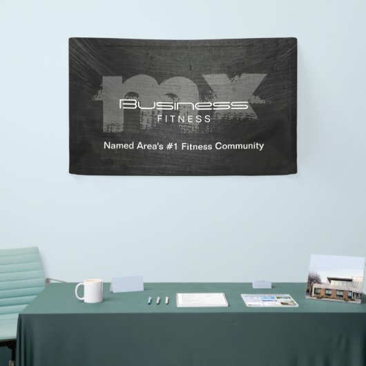 フィットネスによって傷付けられる暗いモノグラムのプロフェッショナル 横断幕 (トレードショー)