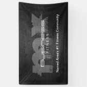 フィットネスによって傷付けられる暗いモノグラムのプロフェッショナル 横断幕 (縦)