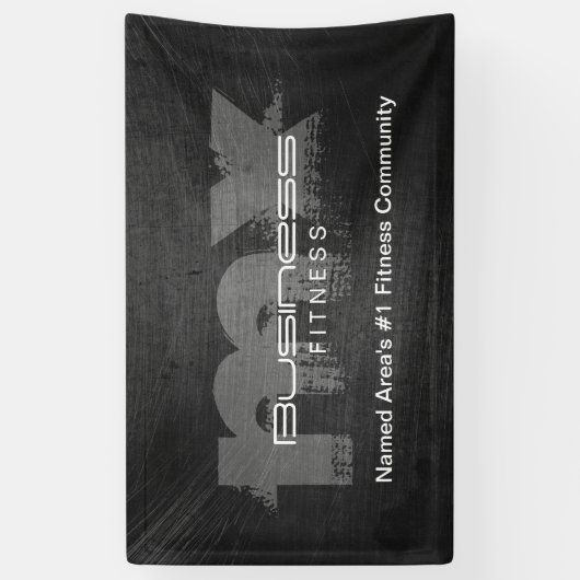 フィットネスによって傷付けられる暗いモノグラムのプロフェッショナル 横断幕 (縦)