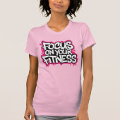 フィットネスに集中 女性用 Tシャツ (正面)