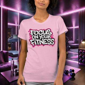 フィットネスに集中 女性用 Tシャツ