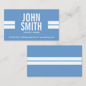 フィットネスのはっきりしたなスポーツのストライプなパーソナルトレーナー 名刺 (正面/裏面)