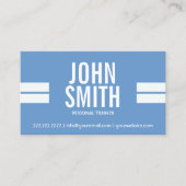 フィットネスのはっきりしたなスポーツのストライプなパーソナルトレーナー 名刺 (正面)