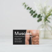 フィットネスのインストラクターのパーソナルトレーナー 名刺 (スタンド正面)