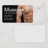 フィットネスのインストラクターのパーソナルトレーナー 名刺 (正面/裏面)