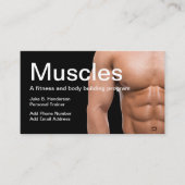 フィットネスのインストラクターのパーソナルトレーナー 名刺 (正面)