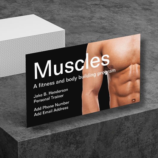 フィットネスのインストラクターのパーソナルトレーナー 名刺