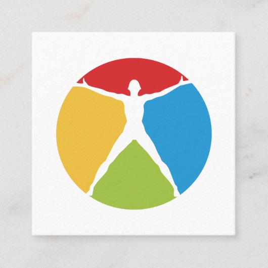 フィットネスのインストラクターのモダンなデザイン スクエア名刺 (正面)