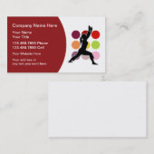 フィットネスのインストラクターの名刺 名刺 (正面/裏面)