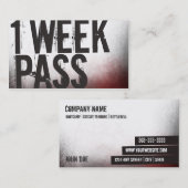 フィットネスのクラスの名刺1つの週のパス 名刺 (正面/裏面)