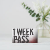 フィットネスのクラスの名刺1つの週のパス 名刺 (スタンド正面)