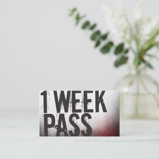 フィットネスのクラスの名刺1つの週のパス 名刺 (スタンド正面)