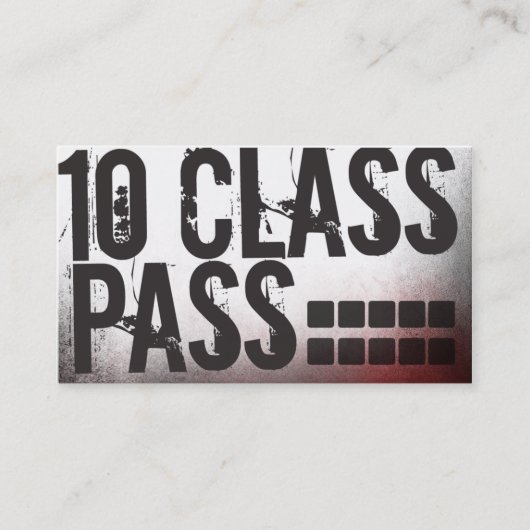 フィットネスのクラスの名刺10のクラスのパスカード ロイヤリティカード (正面)
