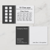 フィットネスのクラスの名刺10のクラスのパスカード ロイヤリティカード (正面/裏面)