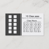 フィットネスのクラスの名刺10のクラスのパスカード ロイヤリティカード (正面)