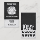 フィットネスのクラスの名刺10のクラスのパスカード ロイヤリティカード (正面/裏面)