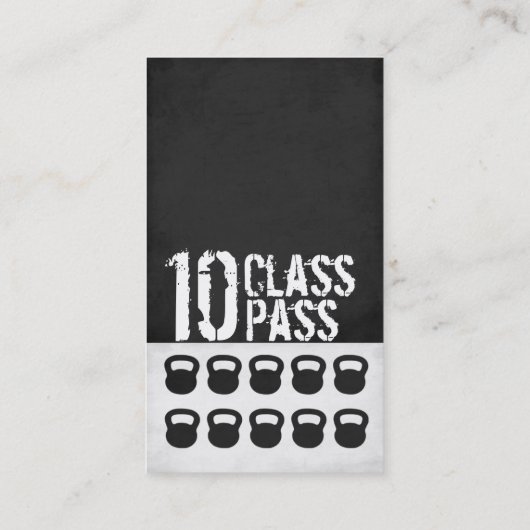 フィットネスのクラスの名刺10のクラスのパスカード ロイヤリティカード (裏面)
