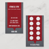 フィットネスのクラスの名刺10のクラスのパスカード ロイヤリティカード (正面/裏面)