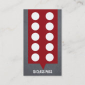 フィットネスのクラスの名刺10のクラスのパスカード ロイヤリティカード (裏面)