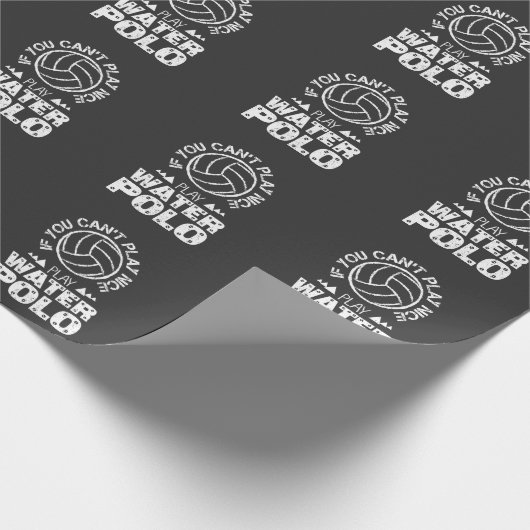 フィットネスのスポーツマンのためのおもしろいな水球のTシャツ ラッピングペーパー (角)